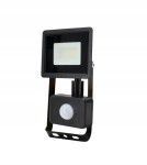 BEMKO C64-S-LFK2-010BL-6K NAŚWIETLACZ LED SMD KASTEL 10W 6500K 820LM IP65 CZARNY CZ. PIR