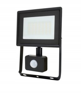 BEMKO C64-S-LFK2-030BL-4K NAŚWIETLACZ LED SMD KASTEL 30W 4000K 2520LM IP65 CZARNY CZ. PIR