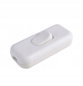 RUM-LUX Włącznik płaski przelotowy biały WS-1B