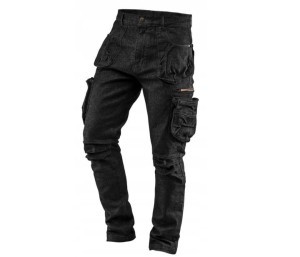NEO 81-233-XXL Spodnie robocze 5-kieszeniowe DENIM, czarne, rozmiar XXL