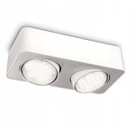 PHILIPS 57952/31/16 OPRAWA SUFITOWA CONFIDENT PLATE/SPIRAL WHITE 2X9W 230V BIAŁA