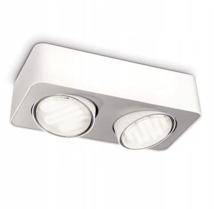 PHILIPS 57952/31/16 OPRAWA SUFITOWA CONFIDENT PLATE/SPIRAL WHITE 2X9W 230V BIAŁA