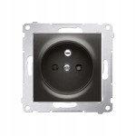 SIMON54 DGZ1Z.01/48 Gniazdo z/u z przesłonami antracyt