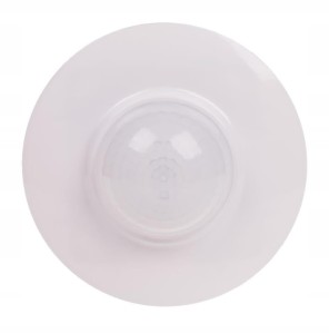 F&F DR-08 Czujnik ruchu PIR 360o, Un=230V AC, P=1000W, montaż sufitowy i do puszki podtynkowej O60, biały