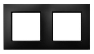 OSPEL R-2U/33 ARIA Ramka podwójna - kolor czarny metalik
