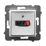 OSPEL GG-1U/m/00 ARIA Gniazdo głośnikowe pojedyncze - kolor biały