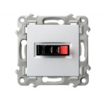 OSPEL GG-1Z/M/00 SZAFIR Gniazdo głośnikowe pojedyncze - kolor biały