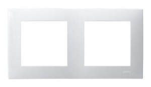 OSPEL R-2Z/00 SZAFIR Ramka podwójna - kolor biały