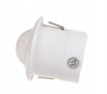 F&F DR-07 Czujnik ruchu PIR 360°, Un=230V AC, P=300W, montaż sufitowy, biały