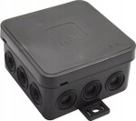 VIPLAST V5 Puszka natynkowa 75x75x41mm IP54 03505 czarna