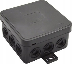 VIPLAST V5 Puszka natynkowa 75x75x41mm IP54 03505 czarna