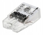 WAGO 2273-202 Złączka COMPACT do puszek instalacyjnych do przewodów jednodrutowych, transparentna opakowanie 100 szt.