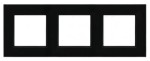 OSPEL R-3UGC/32/25 ARIA Ramka potrójna - kolor czarne szkło