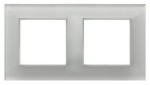 OSPEL R-2UGC/31/00 ARIA Ramka podwójna - kolor białe szkło