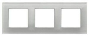 OSPEL R-3UGC/31/00 ARIA Ramka potrójna - kolor białe szkło