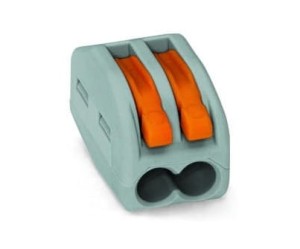 WAGO 222-412 Złączka instalacyjna CLASSIC do wszystkich rodzajów przewodów, szara opakowanie 50 szt.