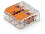 WAGO 221-413 Złączka instalacyjna COMPACT do wszystkich rodzajów przewodów opakowanie 50 szt.