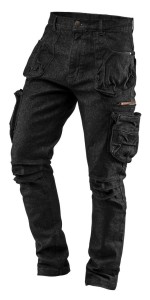 NEO 81-233-M Spodnie robocze 5-kieszeniowe DENIM, czarne, rozmiar M